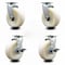 Service Caster 6 Inch Nylon Swivel Caster Set with Roller Bearings 2 Brakes SCC SCC-20S620-NYR-2-TLB-2 - alternate 1